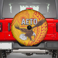 American Samoa Flag Day Spare Tire Cover Fautasi Race Pago Pago-Aeto Eagle Wings Tribal Style LT03 - Polynesian Pride