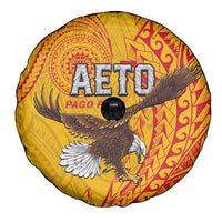 American Samoa Flag Day Spare Tire Cover Fautasi Race Pago Pago-Aeto Eagle Wings Tribal Style LT03 - Polynesian Pride