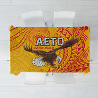 American Samoa Flag Day Tablecloth Fautasi Race Pago Pago-Aeto Eagle Wings Tribal Style LT03 Multicolor - Polynesian Pride