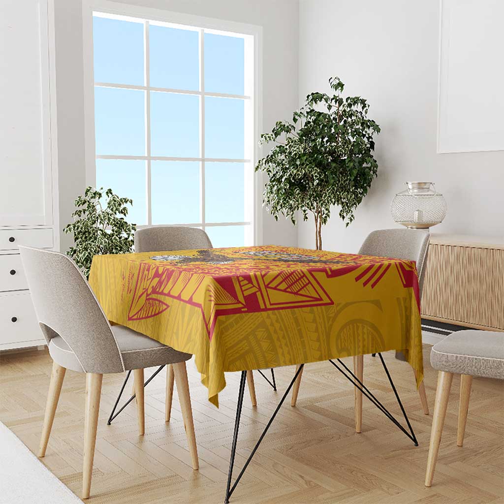 American Samoa Flag Day Tablecloth Fautasi Race Pago Pago-Aeto Eagle Wings Tribal Style LT03 - Polynesian Pride