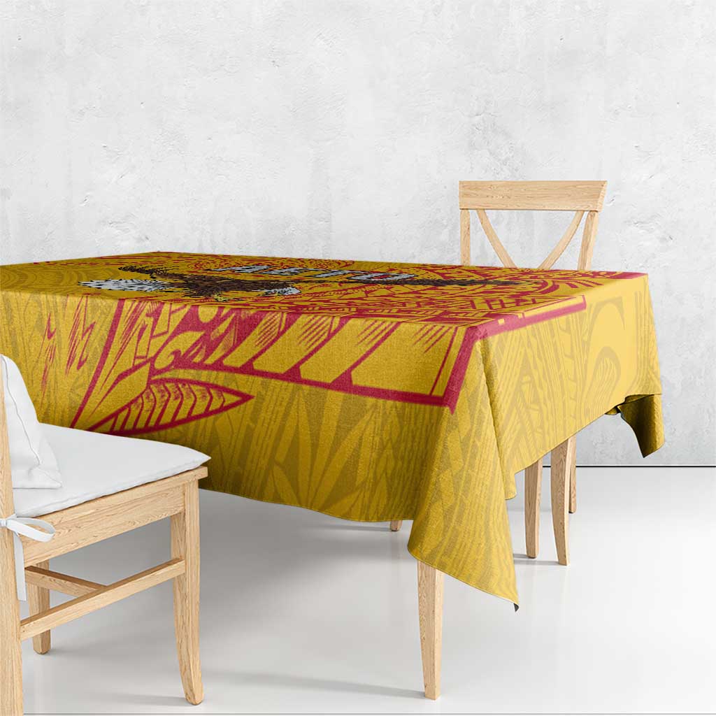 American Samoa Flag Day Tablecloth Fautasi Race Pago Pago-Aeto Eagle Wings Tribal Style LT03 - Polynesian Pride