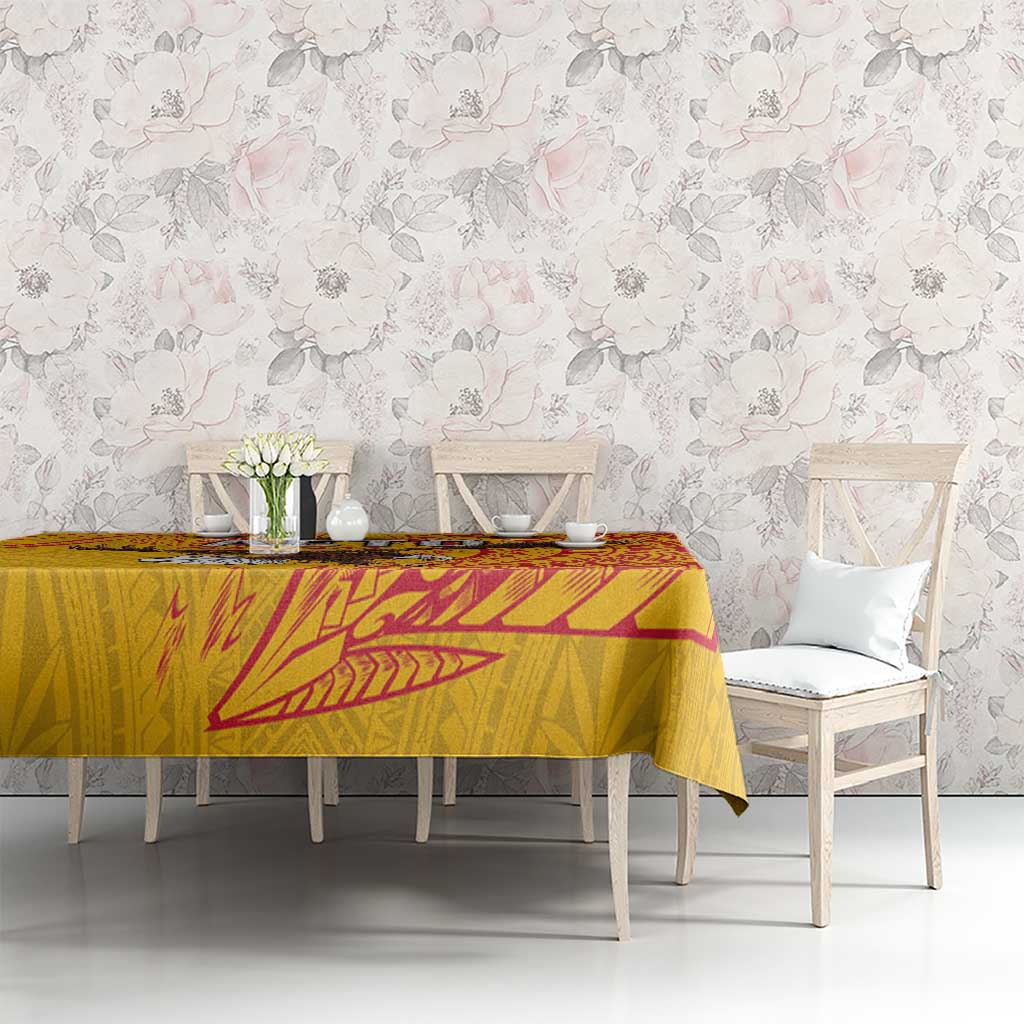 American Samoa Flag Day Tablecloth Fautasi Race Pago Pago-Aeto Eagle Wings Tribal Style LT03 - Polynesian Pride