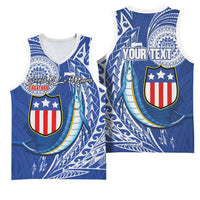 Personalised American Samoa Flag Day Basketball Jersey Fautasi Race Fagatogo-Iseula O Le Moana Sailfish Tribal Style LT03 - Polynesian Pride