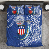 American Samoa Flag Day Bedding Set Fautasi Race Fagatogo-Iseula O Le Moana Sailfish Tribal Style LT03 Multicolor - Polynesian Pride