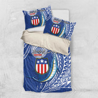 American Samoa Flag Day Bedding Set Fautasi Race Fagatogo-Iseula O Le Moana Sailfish Tribal Style LT03 US Twin 172cm x 218cm Multicolor - Polynesian Pride