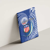 American Samoa Flag Day Canvas Wall Art Fautasi Race Fagatogo-Iseula O Le Moana Sailfish Tribal Style LT03 - Polynesian Pride