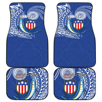 Personalised American Samoa Flag Day Car Mats Fautasi Race Fagatogo-Iseula O Le Moana Sailfish Tribal Style LT03 - Polynesian Pride