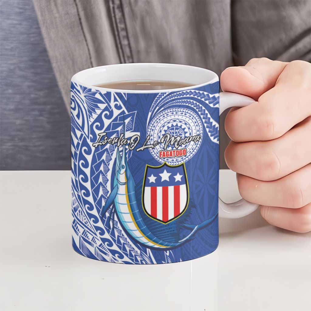 American Samoa Flag Day Ceramic Mug Fautasi Race Fagatogo-Iseula O Le Moana Sailfish Tribal Style LT03 - Polynesian Pride