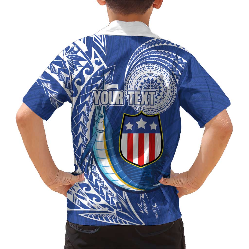 Personalised American Samoa Flag Day Family Matching Mermaid Dress and Hawaiian Shirt Fautasi Race Fagatogo-Iseula O Le Moana Sailfish Tribal Style LT03 - Polynesian Pride