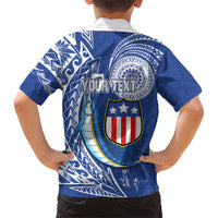Personalised American Samoa Flag Day Family Matching Mermaid Dress and Hawaiian Shirt Fautasi Race Fagatogo-Iseula O Le Moana Sailfish Tribal Style LT03 - Polynesian Pride