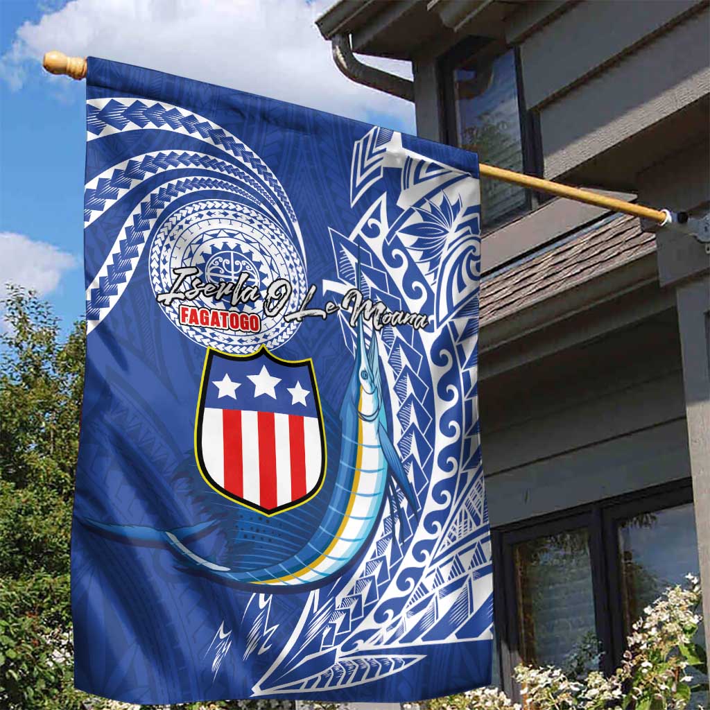 American Samoa Flag Day Garden Flag Fautasi Race Fagatogo-Iseula O Le Moana Sailfish Tribal Style LT03 - Polynesian Pride