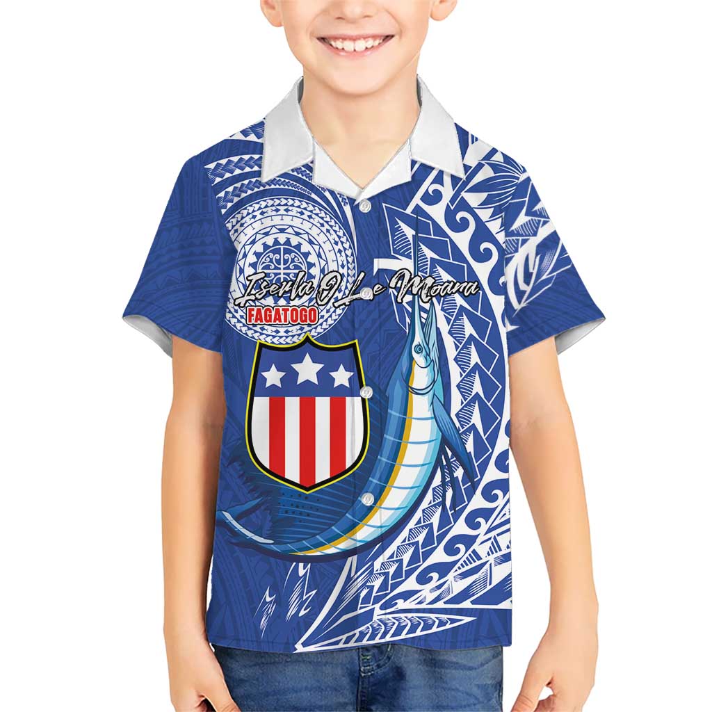 Personalised American Samoa Flag Day Hawaiian Shirt Fautasi Race Fagatogo-Iseula O Le Moana Sailfish Tribal Style LT03 - Polynesian Pride