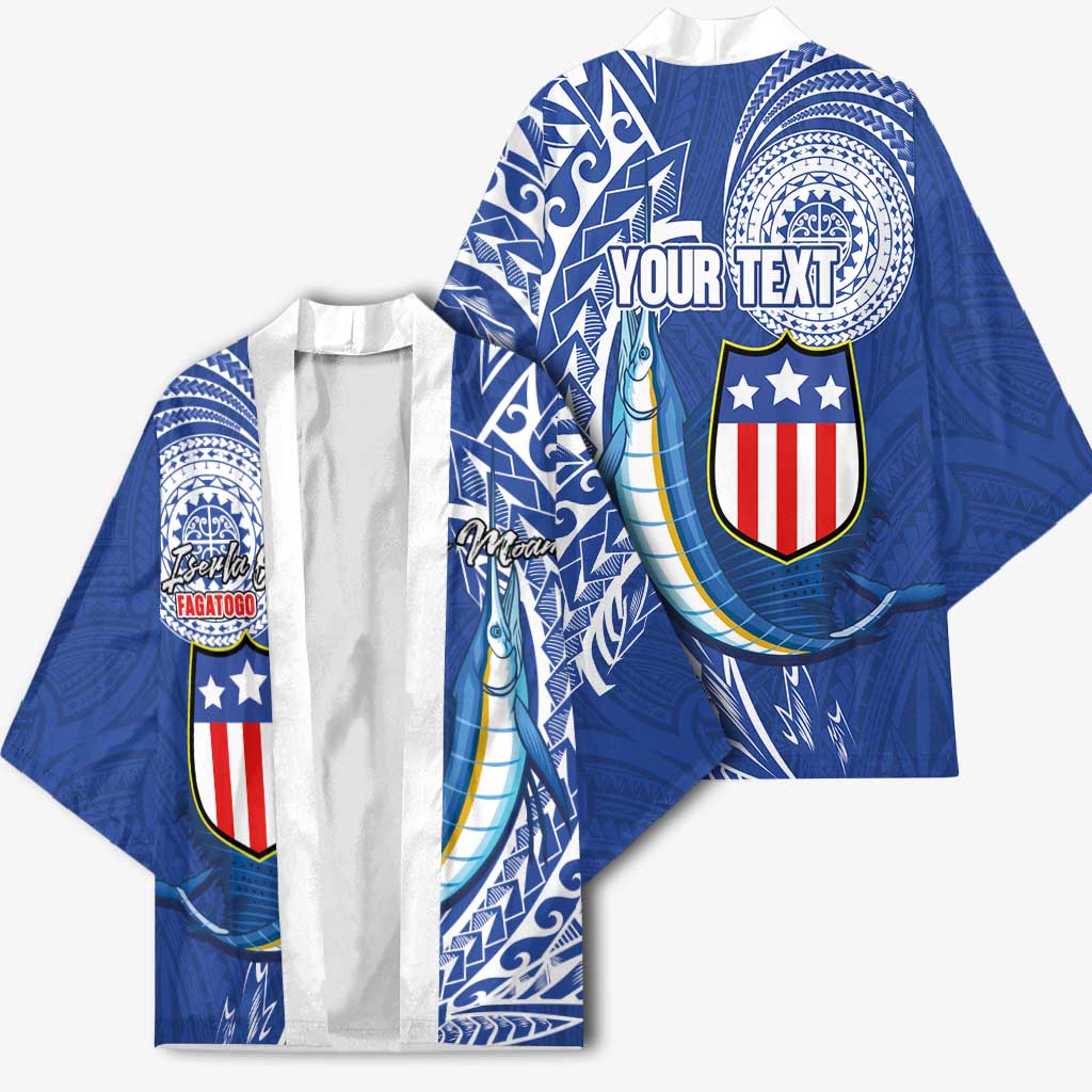 Personalised American Samoa Flag Day Kimono Fautasi Race Fagatogo-Iseula O Le Moana Sailfish Tribal Style LT03 - Polynesian Pride