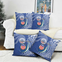 American Samoa Flag Day Pillow Cover Fautasi Race Fagatogo-Iseula O Le Moana Sailfish Tribal Style LT03 - Polynesian Pride