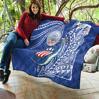 American Samoa Flag Day Quilt Fautasi Race Fagatogo-Iseula O Le Moana Sailfish Tribal Style LT03 - Polynesian Pride
