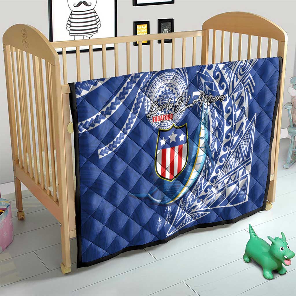 American Samoa Flag Day Quilt Fautasi Race Fagatogo-Iseula O Le Moana Sailfish Tribal Style LT03 - Polynesian Pride