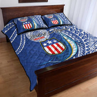 American Samoa Flag Day Quilt Bed Set Fautasi Race Fagatogo-Iseula O Le Moana Sailfish Tribal Style LT03 - Polynesian Pride