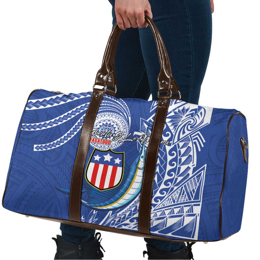 American Samoa Flag Day Travel Bag Fautasi Race Fagatogo-Iseula O Le Moana Sailfish Tribal Style LT03 - Polynesian Pride
