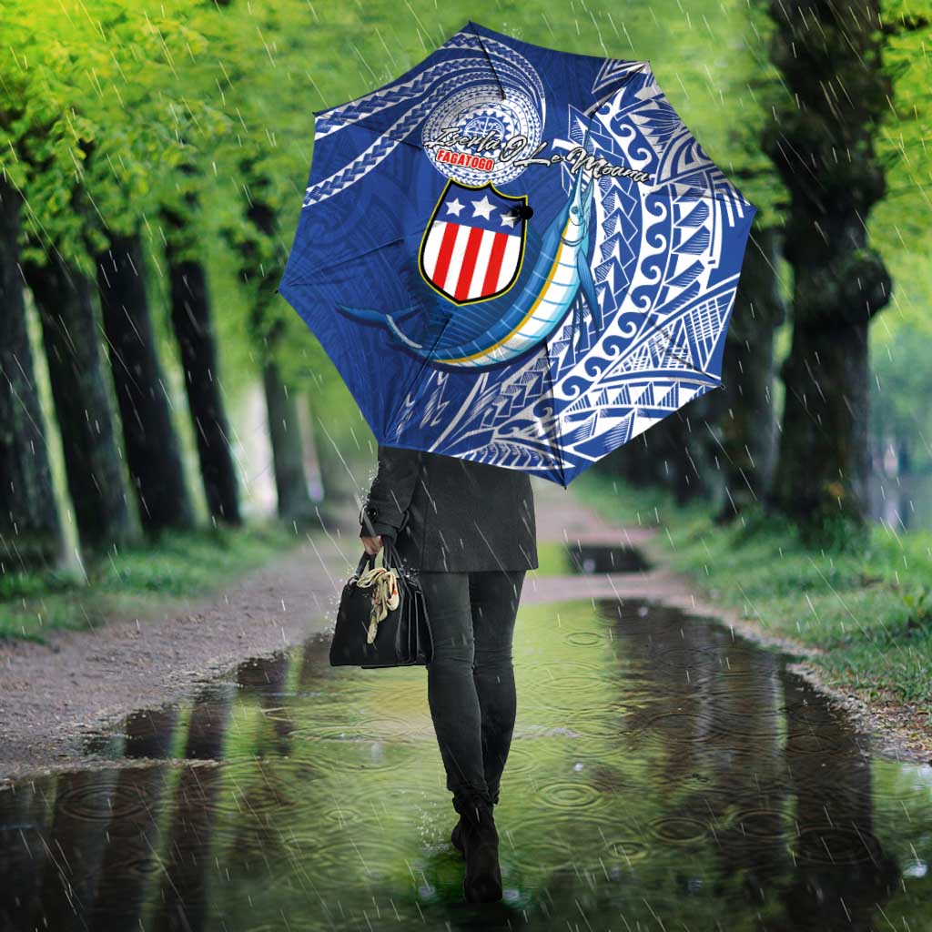 American Samoa Flag Day Umbrella Fautasi Race Fagatogo-Iseula O Le Moana Sailfish Tribal Style LT03 - Polynesian Pride