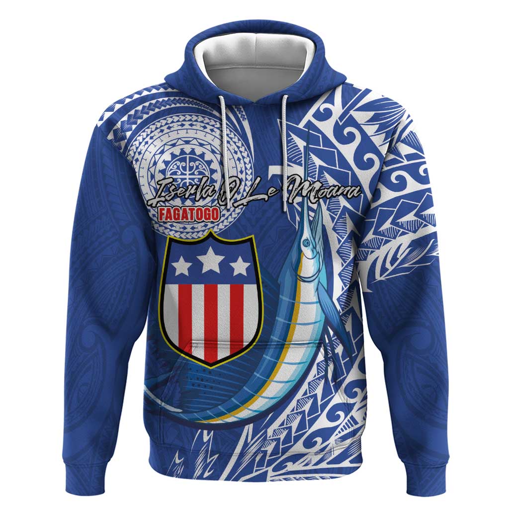 Personalised American Samoa Flag Day Zip Hoodie Fautasi Race Fagatogo-Iseula O Le Moana Sailfish Tribal Style LT03 Pullover Hoodie Multicolor - Polynesian Pride