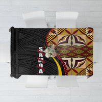 Samoa Siapo Ula Fala Tablecloth Polynesian Tribal Pattern LT03 Black - Polynesian Pride