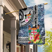 Fiji Day Garden Flag Traditional Tapa with Hibiscus and Emblems LT03 House Flag - Polynesian Pride