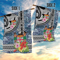 Fiji Day Garden Flag Traditional Tapa with Hibiscus and Emblems LT03 - Polynesian Pride