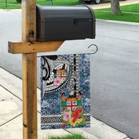 Fiji Day Garden Flag Traditional Tapa with Hibiscus and Emblems LT03 - Polynesian Pride