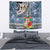Fiji Day Tapestry Traditional Tapa with Hibiscus and Emblems