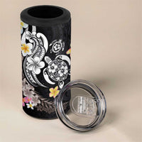 Hawaiian Tropical Plumeria Turtles 4 in 1 Can Cooler Tumbler Polynesian Art Tattoo LT03 - Polynesian Pride