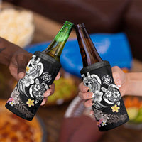 Hawaiian Tropical Plumeria Turtles 4 in 1 Can Cooler Tumbler Polynesian Art Tattoo LT03 - Polynesian Pride