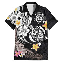 Hawaiian Tropical Plumeria Turtles Family Matching Mermaid Dress and Hawaiian Shirt Polynesian Art Tattoo LT03 Dad's Shirt - Short Sleeve - Polynesian Pride