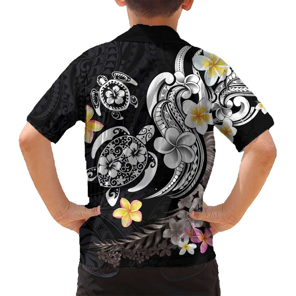 Hawaiian Tropical Plumeria Turtles Family Matching Puletasi and Hawaiian Shirt Polynesian Art Tattoo LT03 - Polynesian Pride
