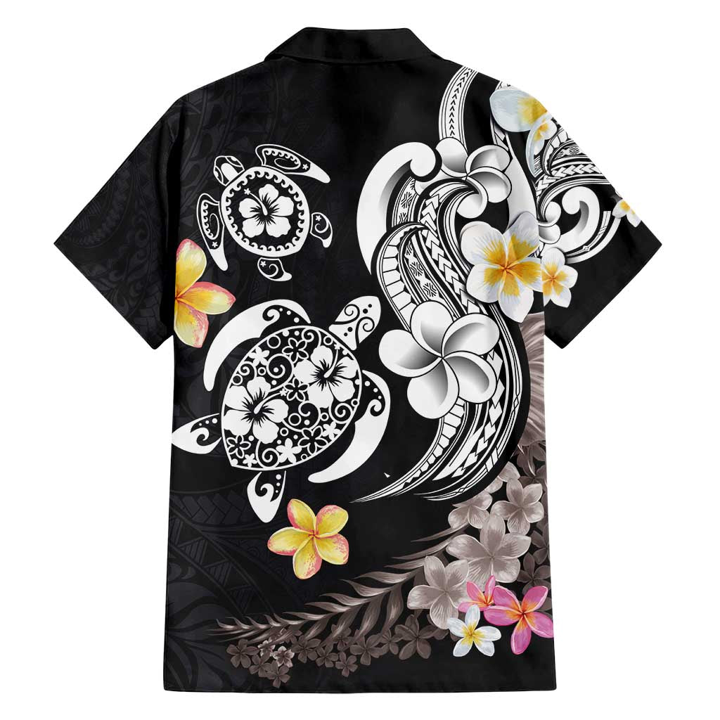 Hawaiian Tropical Plumeria Turtles Family Matching Puletasi and Hawaiian Shirt Polynesian Art Tattoo LT03 - Polynesian Pride