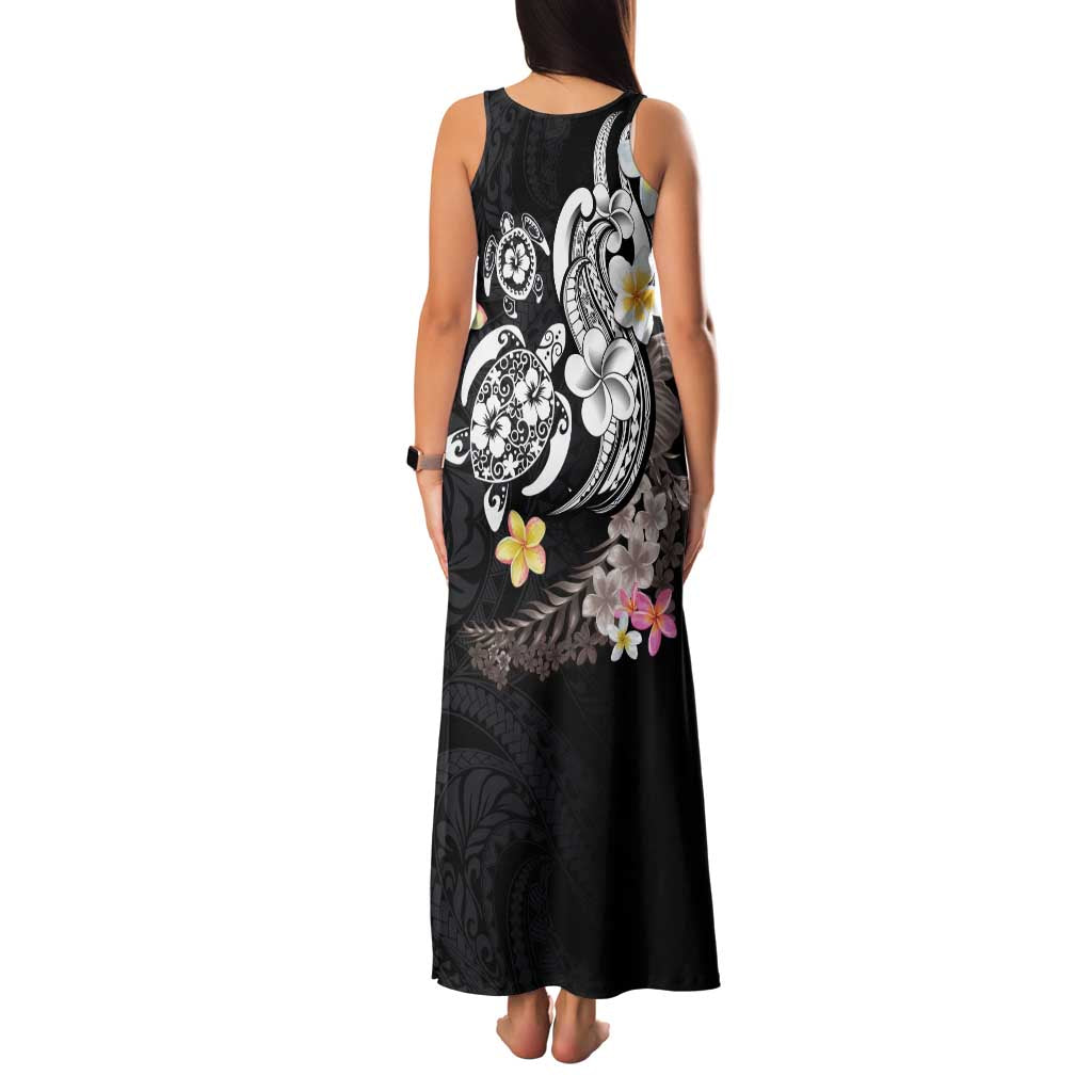 Hawaiian Tropical Plumeria Turtles Family Matching Tank Maxi Dress and Hawaiian Shirt Polynesian Art Tattoo