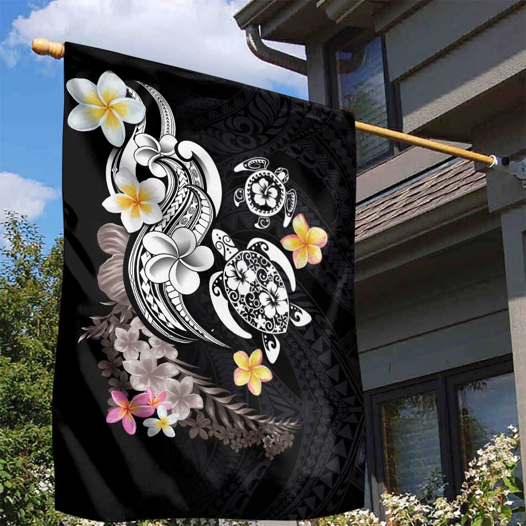 Hawaiian Tropical Plumeria Turtles Garden Flag Polynesian Art Tattoo