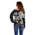 Hawaiian Tropical Plumeria Turtles Off Shoulder Sweater Polynesian Art Tattoo