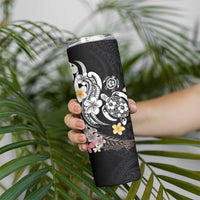 Hawaiian Tropical Plumeria Turtles Skinny Tumbler Polynesian Art Tattoo LT03 - Polynesian Pride