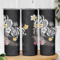 Hawaiian Tropical Plumeria Turtles Skinny Tumbler Polynesian Art Tattoo LT03 - Polynesian Pride