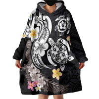 Hawaiian Tropical Plumeria Turtles Wearable Blanket Hoodie Polynesian Art Tattoo LT03 - Polynesian Pride