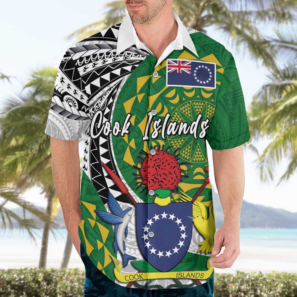 Cook Islands Independence Day Hawaiian Shirt National Flag and Emblem with Tatau Tattoo LT03 - Polynesian Pride