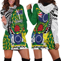Cook Islands Independence Day Hoodie Dress National Flag and Emblem with Tatau Tattoo LT03 - Polynesian Pride