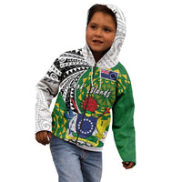 Cook Islands Independence Day Kid Hoodie National Flag and Emblem with Tatau Tattoo LT03 - Polynesian Pride