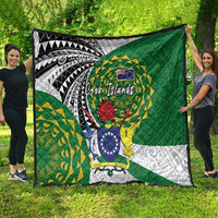 Cook Islands Independence Day Quilt National Flag and Emblem with Tatau Tattoo LT03 - Polynesian Pride