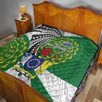 Cook Islands Independence Day Quilt National Flag and Emblem with Tatau Tattoo LT03 - Polynesian Pride