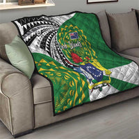 Cook Islands Independence Day Quilt National Flag and Emblem with Tatau Tattoo LT03 - Polynesian Pride