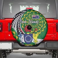 Cook Islands Independence Day Spare Tire Cover National Flag and Emblem with Tatau Tattoo LT03 - Polynesian Pride