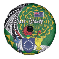 Cook Islands Independence Day Spare Tire Cover National Flag and Emblem with Tatau Tattoo LT03 - Polynesian Pride