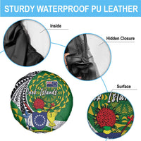 Cook Islands Independence Day Spare Tire Cover National Flag and Emblem with Tatau Tattoo LT03 - Polynesian Pride