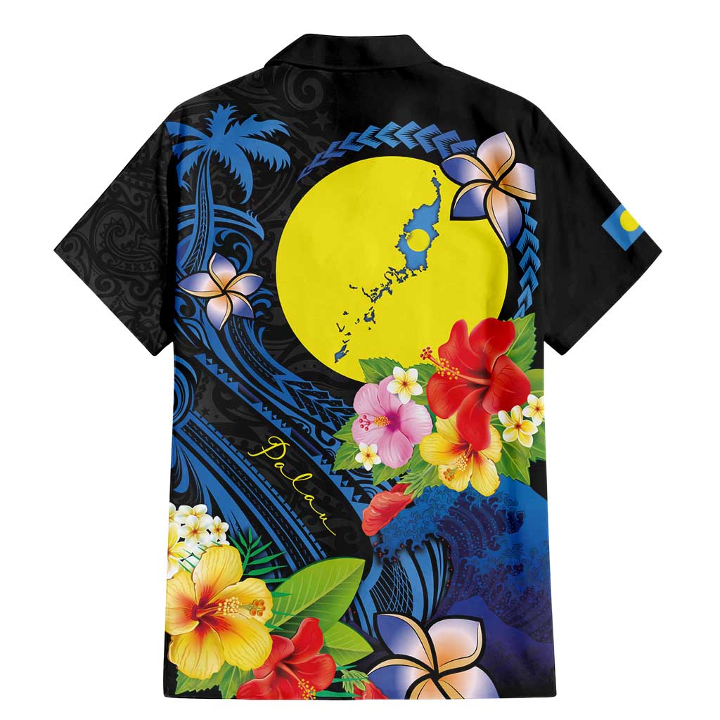 Palau Independence Day Family Matching Mermaid Dress and Hawaiian Shirt Melanesian Tattoo with Hibiscus LT03 - Polynesian Pride